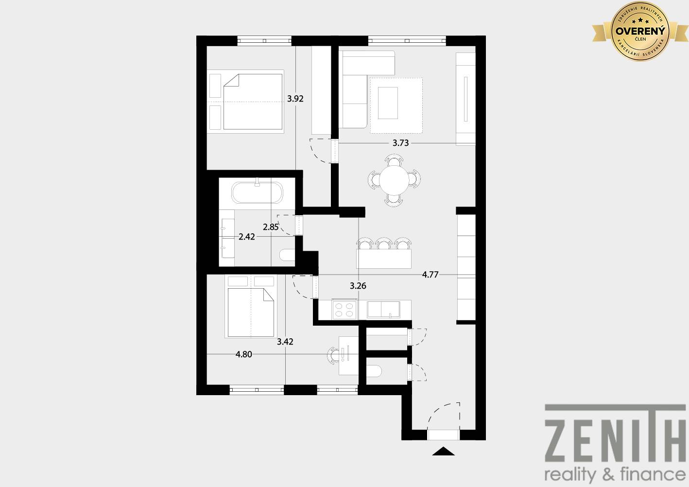 Sale Two bedroom apartment, Two bedroom apartment, Gorkého, Bratislava